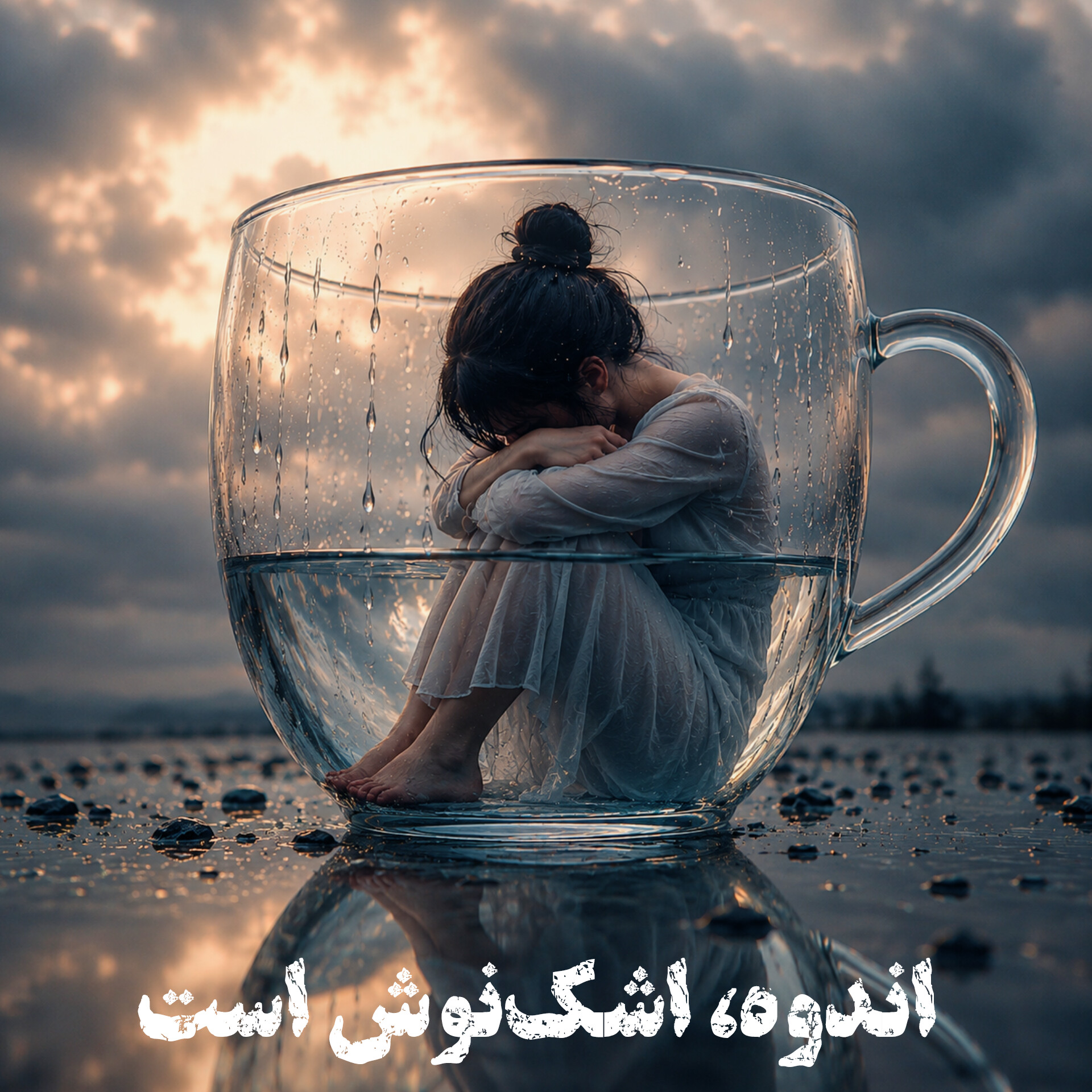 اندوه، اشک‌نوش است | کاریکلماتور
