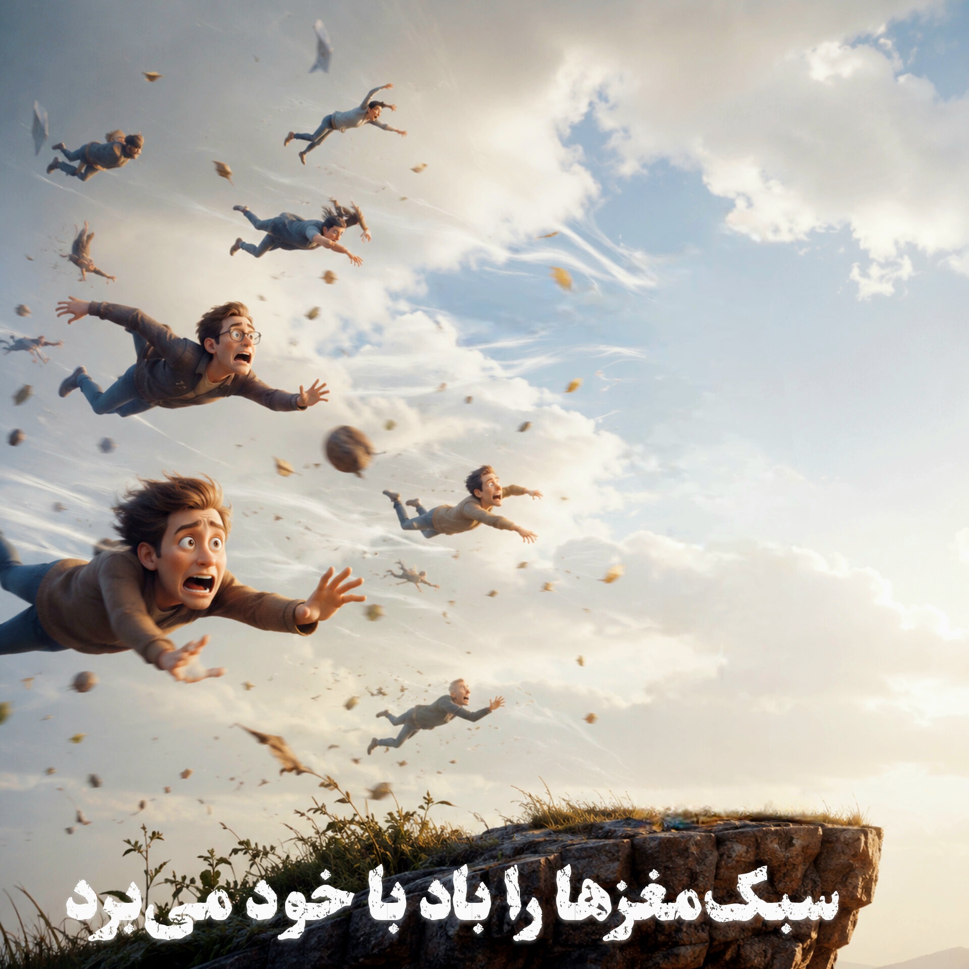 سبک‌مغزها را باد با خود می‌برد | کاریکلماتور