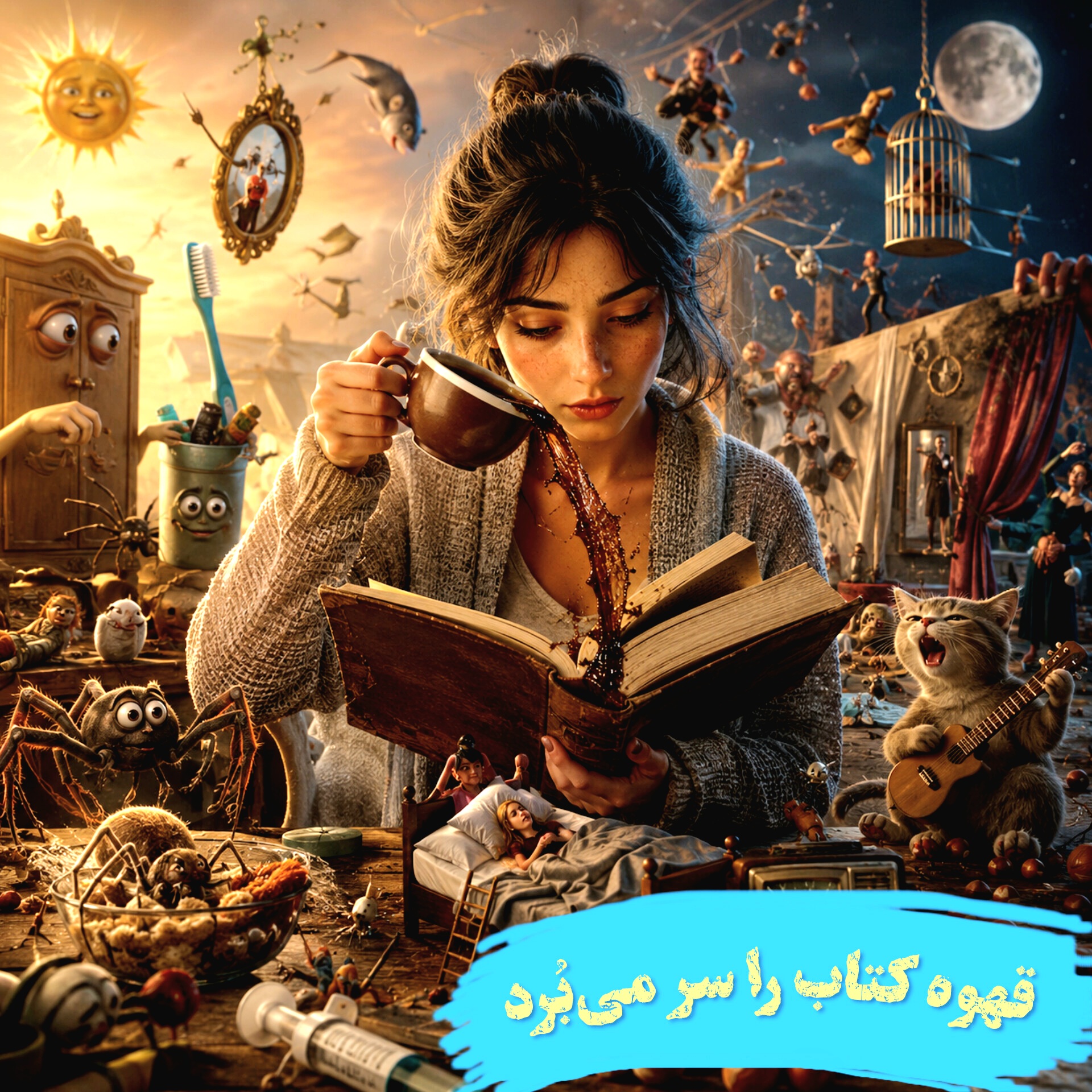 قهوه کتاب را سر می‌بُرد | هذیان‌نویسی