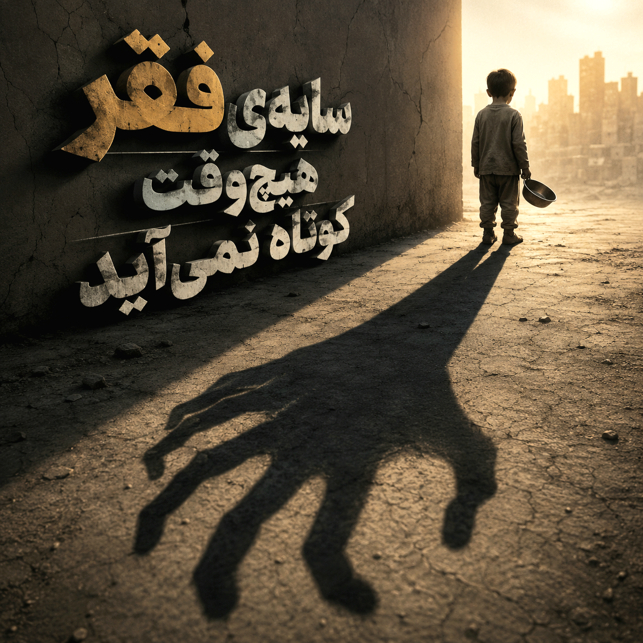 سایه‌ی فقر هیچ‌وقت کوتاه نمی‌‌آید | کاریکلماتور