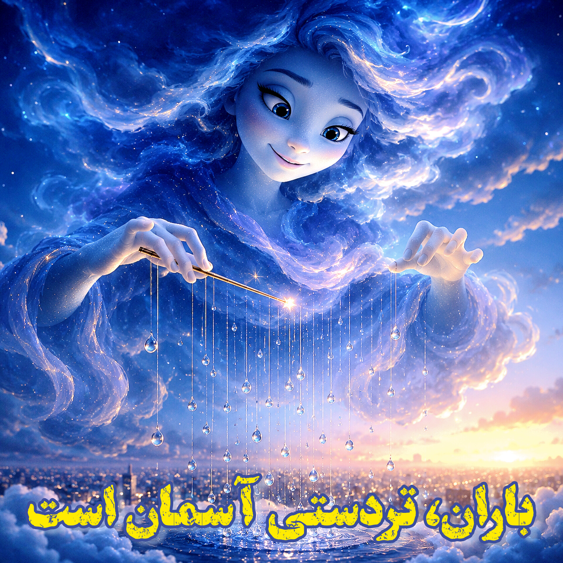 باران، تردستی آسمان است | کاریکلماتور